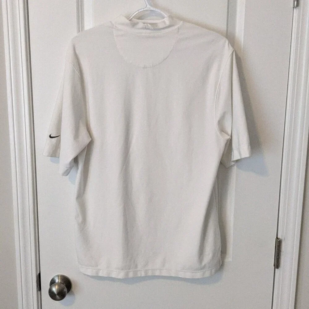NIKE DRI FIT UV GOLF Shirt Short Sleeve Tshirt Medium White